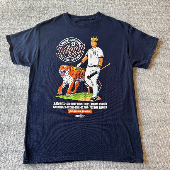 Miguel "Miggy" Cabrera Final Season Detroit Tigers T-Shirt Men's Small or Medium - Picture 1 of 5